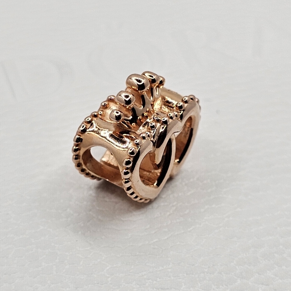 ❤️Authentic Pandora ⭐️RETIRED⭐️ ROSE HEART CHARM - Picture 3 of 6